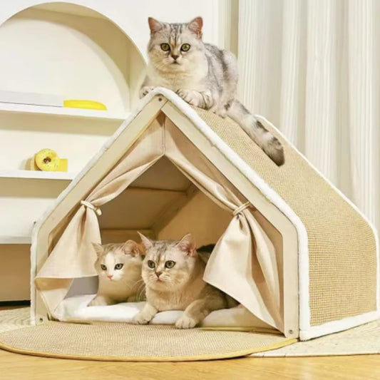 Kattenhuis tent+krabpaal