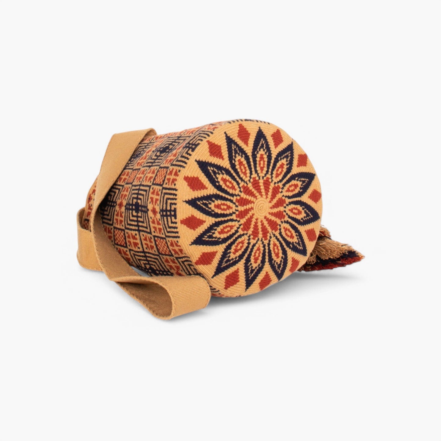 Geometrik çapraz çanta L | Badem