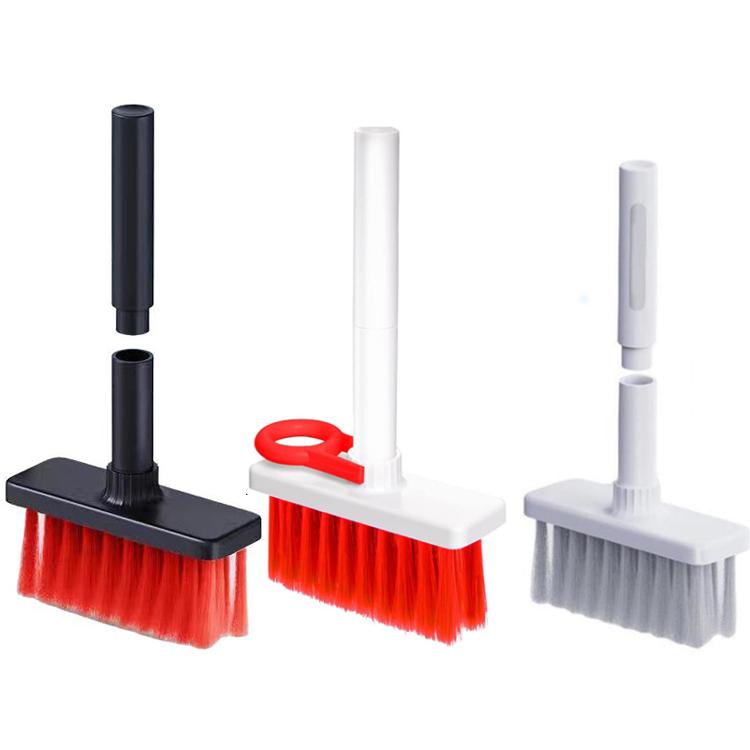 2 PCS 5 In 1 Earbud Cleaning Pen + Keyboard Cleaning Brush + Key Cap Puller, White, Red White, Red Black