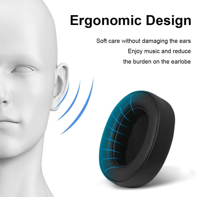 1 paar leren oorkappen met spons voor Sony WH-1000XM5 hoofdtelefoon