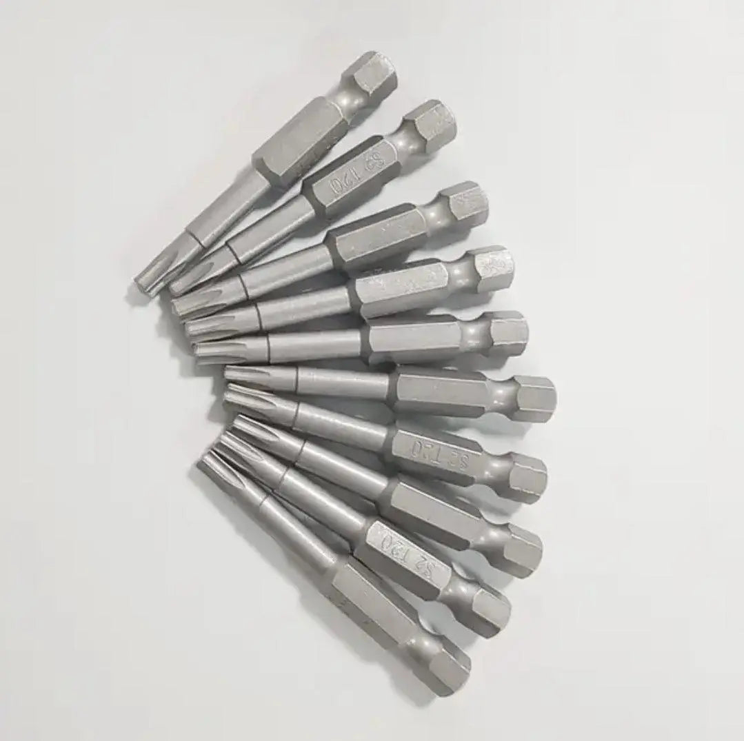 Top-Tools TORX T30 Bit Set – 10-Delig Gehard Staal Schroefbits