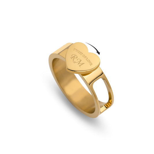 Twist of love ring gouden initialen