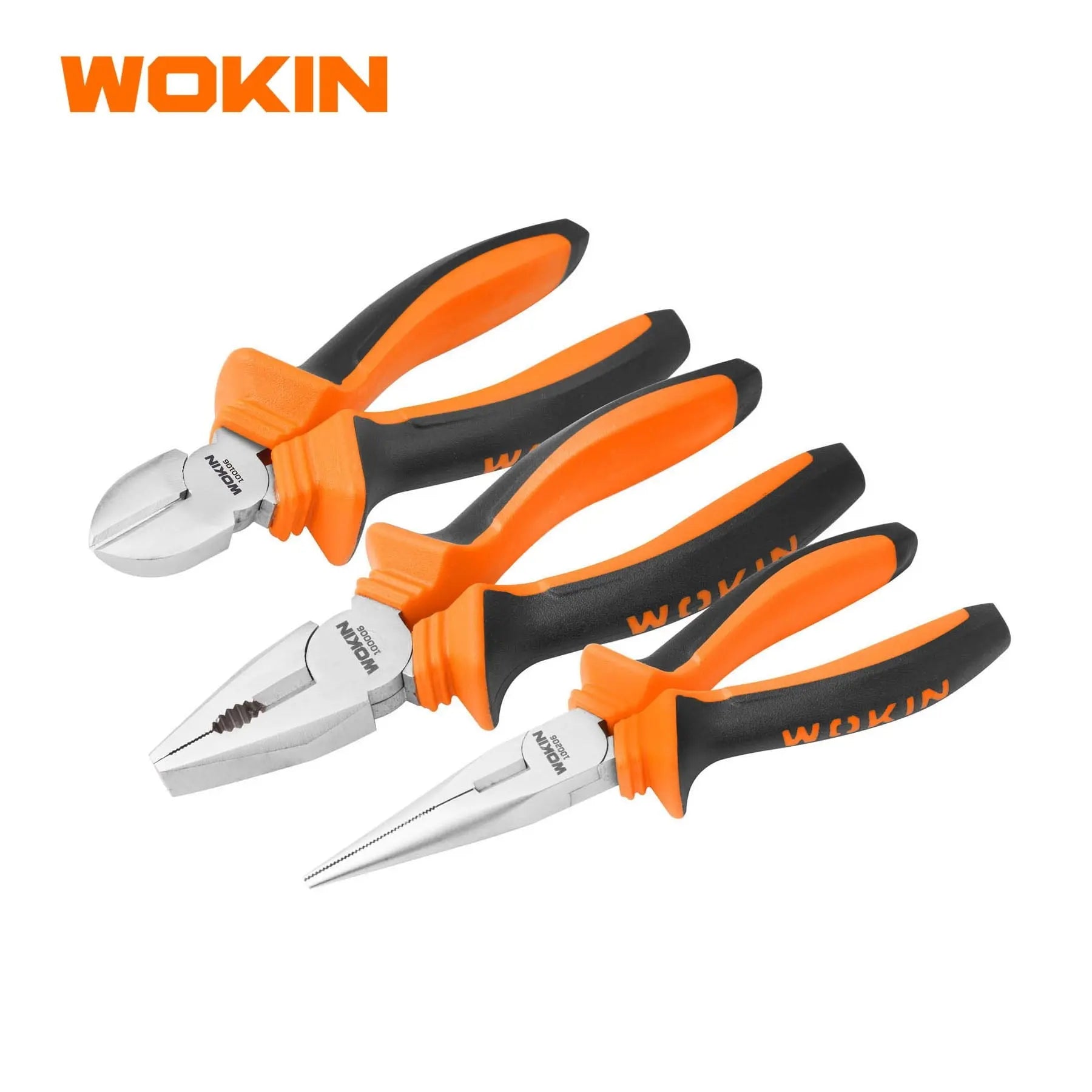 WOKIN 3-Delige Tangenset – Combinatietang, Kniptang & Langbektang