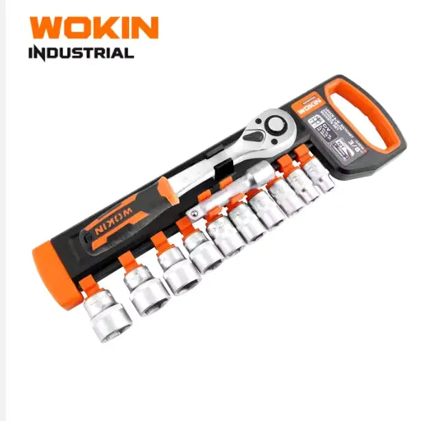Wokin 12-Delige 1/2" Dopsleutel Set met Ratel – CrV Staal