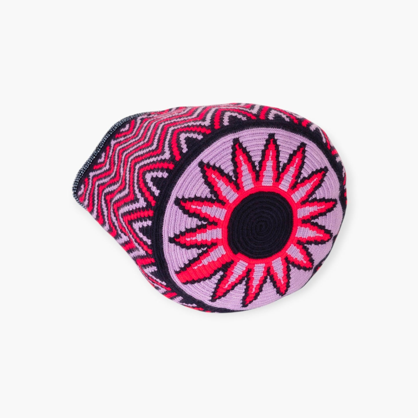 Zigzag tas met handvat | Marineblauw