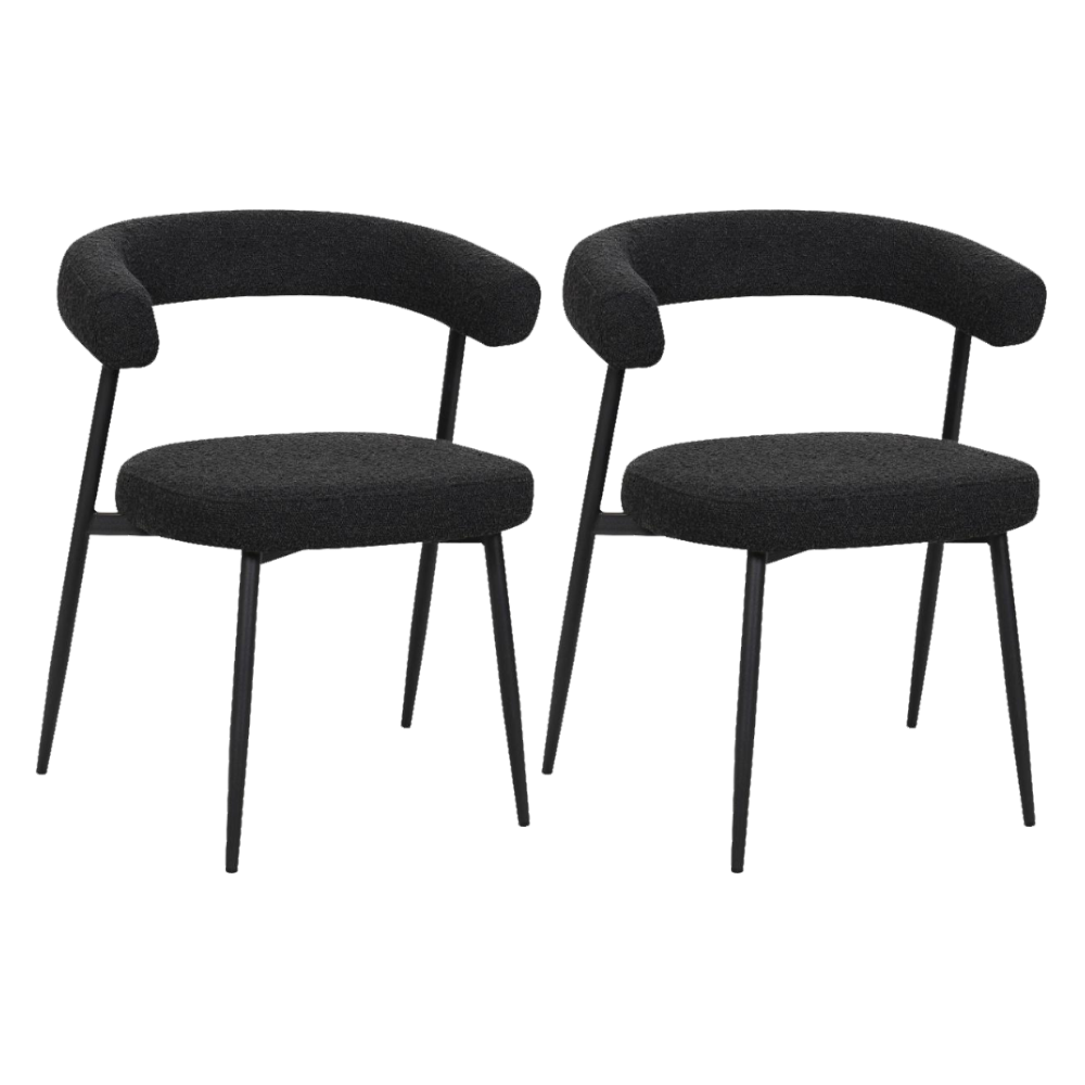 BukkitBow – Eetkamerstoel / Keukenstoel - Geschikt als Make-up Stoel - Chenille Stof &amp; Metalen Onderstel - Open Design