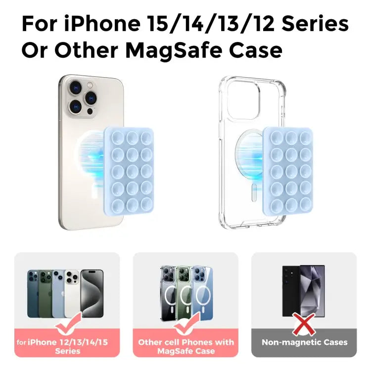 AhaStyle CY202 Zuignap Magnetische Telefoonhouder Siliconen Zelfklevende Spiegelsticker