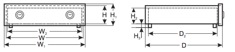 Afsluitbare metalen kast t.b.v. Recorder klein model Showroommodel