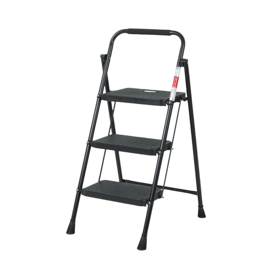 VERMIJD Huishoudtrap – Keukentrap Opstapkrukje – Inklapbare Trapladder – Zwart – Veilig &amp; Stabiel