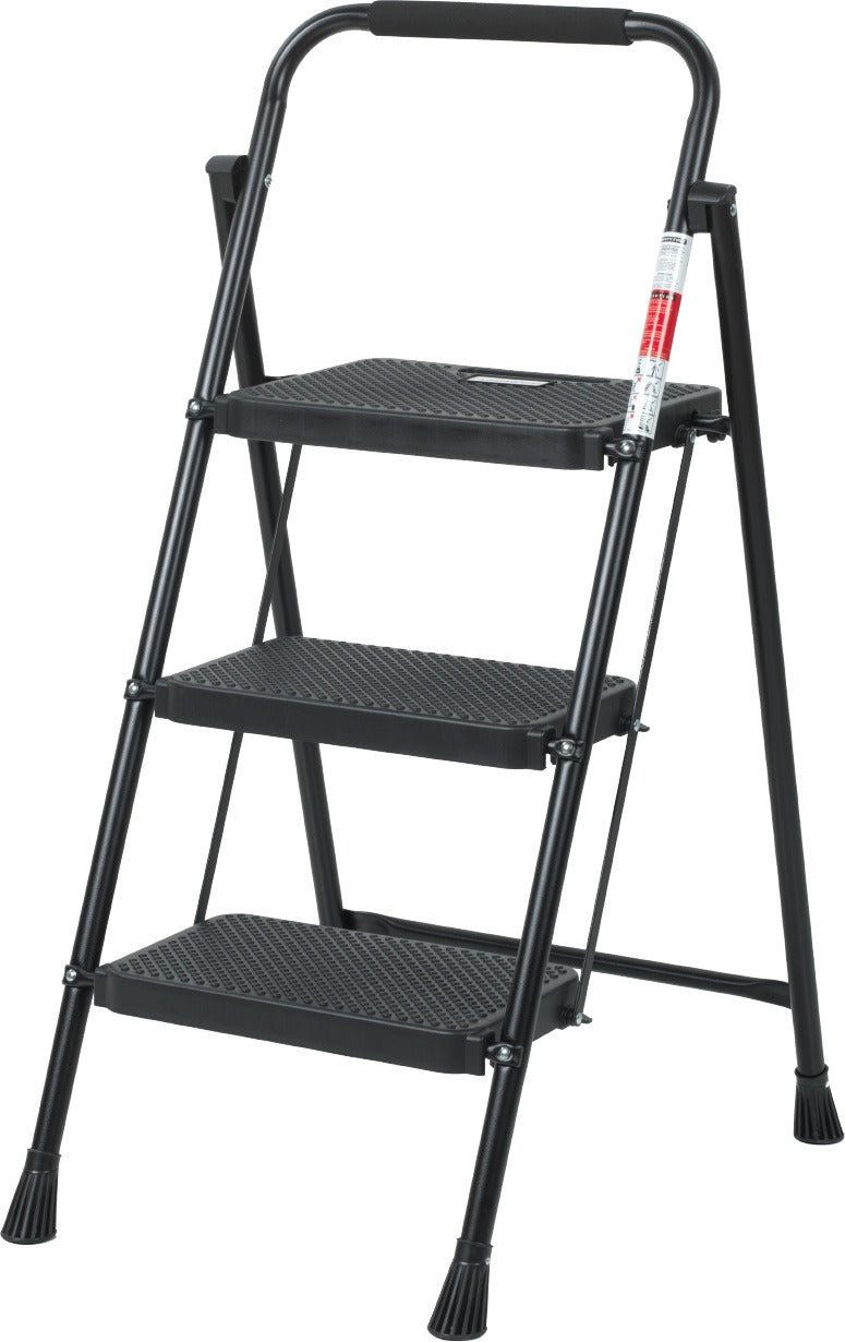 VERMIJD Huishoudtrap – Keukentrap Opstapkrukje – Inklapbare Trapladder – Zwart – Veilig &amp; Stabiel