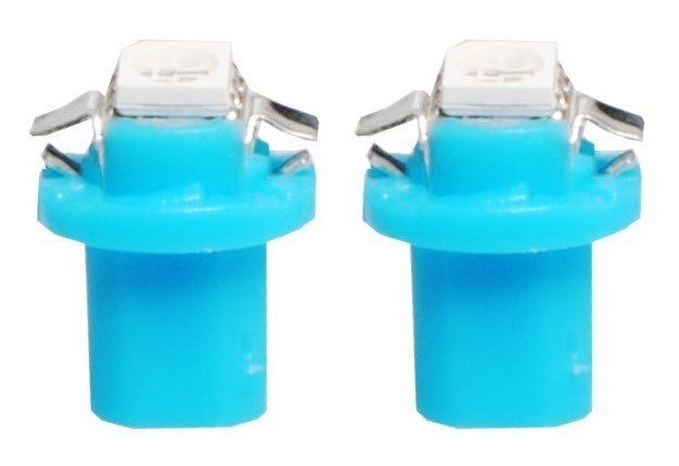 B8.5d autolamp 2 stuks blauw | LED dashboardverlichting - klokken - schakelaars | 12V gelijkstroom