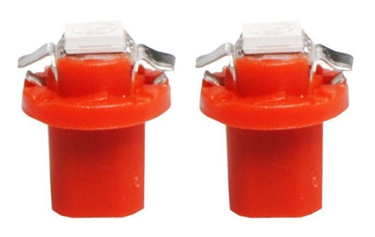 B8.5d autolamp 2 stuks rood | LED dashboardverlichting - klokken - schakelaars | 12V gelijkstroom