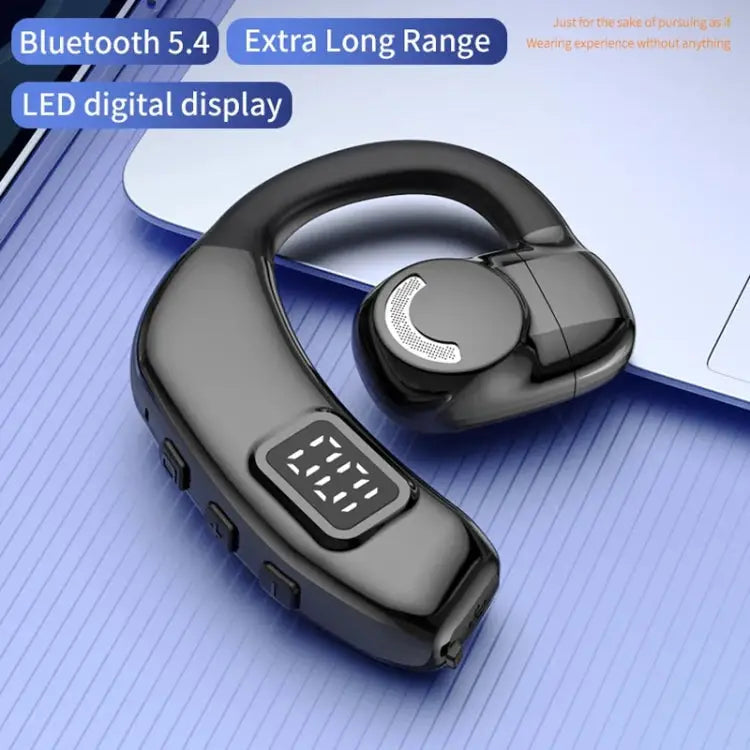 Bluetooth Headset Digital Display Hanging Ear OWS Stereo Sports Earbuds, X30 Black, X30 White, X30 Orange