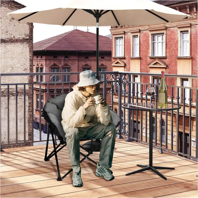 BukkitBow - Campingstoel - Gevoerde Linnen - Oxford stof - 150kg Capaciteit - met Draagbare Opberghoes