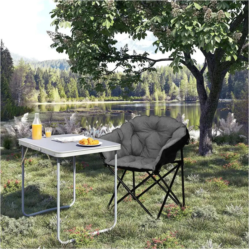 BukkitBow - Campingstoel - Gevoerde Linnen - Oxford stof - 150kg Capaciteit - met Draagbare Opberghoes