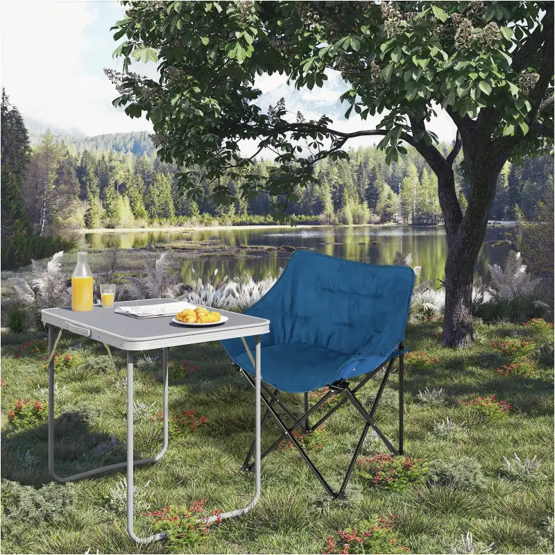 BukkitBow - Campingstoel - Opvouwbaar - Gewatteerde Visstoel - Kunstsuède - Oxford Stof - met Draagbare Opberghoes