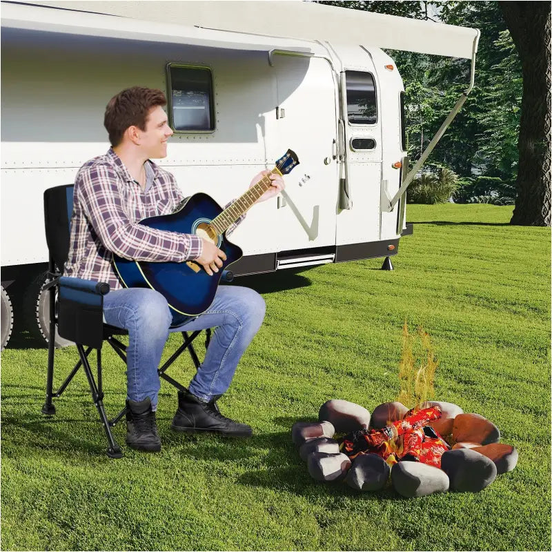 BukkitBow - Campingstoel - Visstoel - met Bekerhouder - Oxford Stof - met Draagbare Opberghoes