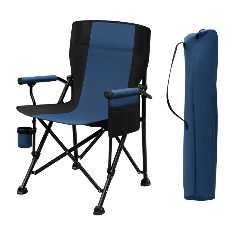 BukkitBow - Campingstoel - Visstoel - met Bekerhouder - Oxford Stof - met Draagbare Opberghoes