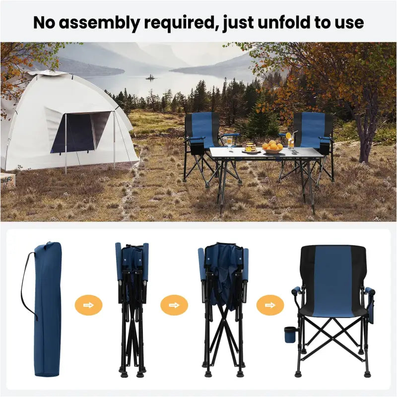 BukkitBow - Campingstoel - Visstoel - met Bekerhouder - Oxford Stof - met Draagbare Opberghoes