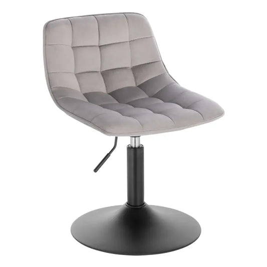 BukkitBow - Draaibare Barkruk - Fluweel van Chenille met Poot van Staal - Verstelbaar - 20 kg Draagvermogen