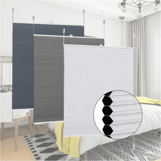 BukkitBow - Geplooide Zonnescherm / Plisségordijn - Polyester met Aluminium Profiel - 130 cm Hoog - Inclusief Montagekit