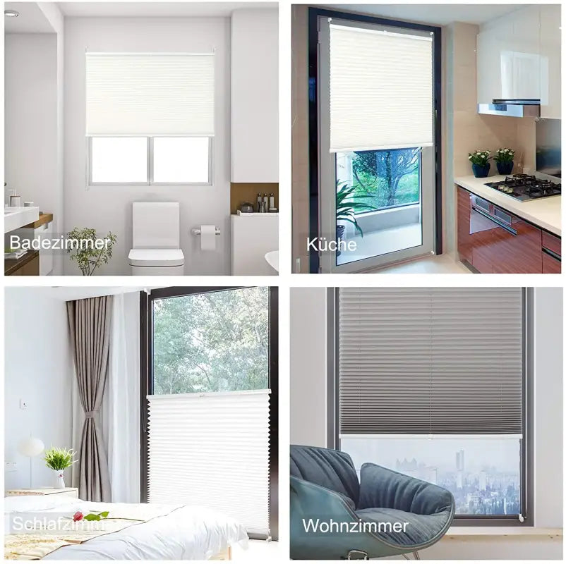 BukkitBow - Geplooid Gordijn / Jaloezië - Aluminium Rail - Wit - Breedte 45-120 cm - Hoogte: 100/130/220 cm - Inclusief Montageset