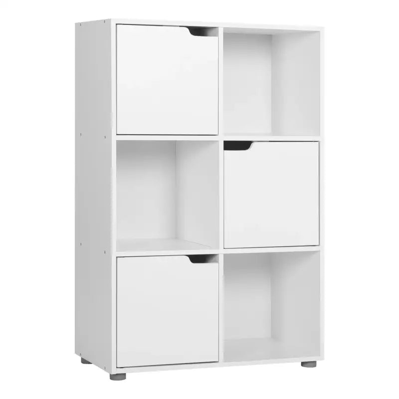 BukkitBow – Hoekboekenkast met Deuren – 6 Kubussen – 59,7x29,7x91 cm – Compact Formaat