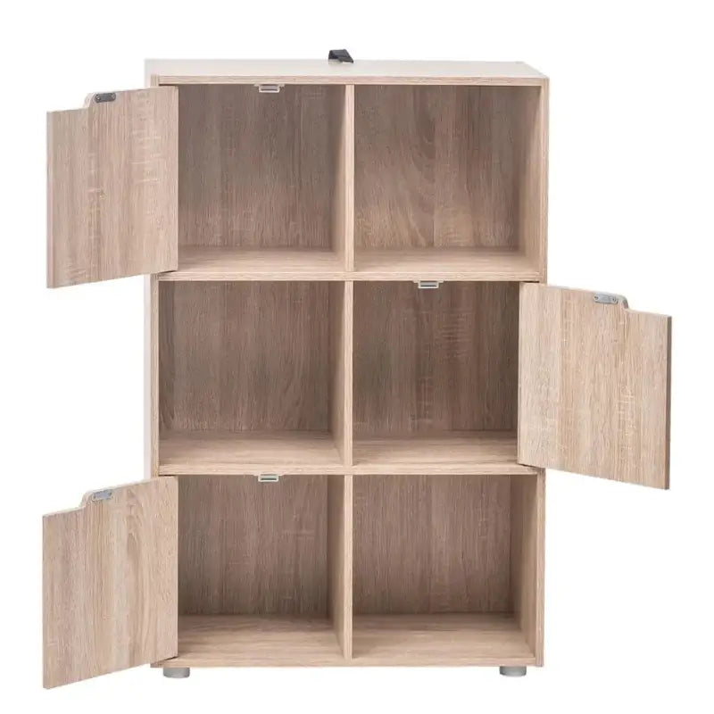 BukkitBow – Hoekboekenkast met Deuren – 6 Kubussen – 59,7x29,7x91 cm – Compact Formaat