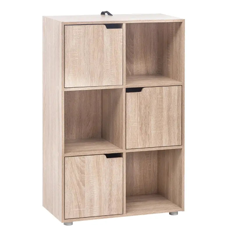 BukkitBow – Hoekboekenkast met Deuren – 6 Kubussen – 59,7x29,7x91 cm – Compact Formaat