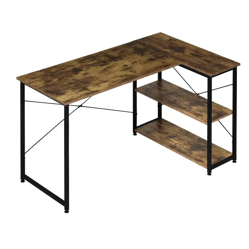 BukkitBow - Hoekbureau - Computer / Kantoor Bureau - met Opbergruimte - Frame van Metaal - 120X72CM