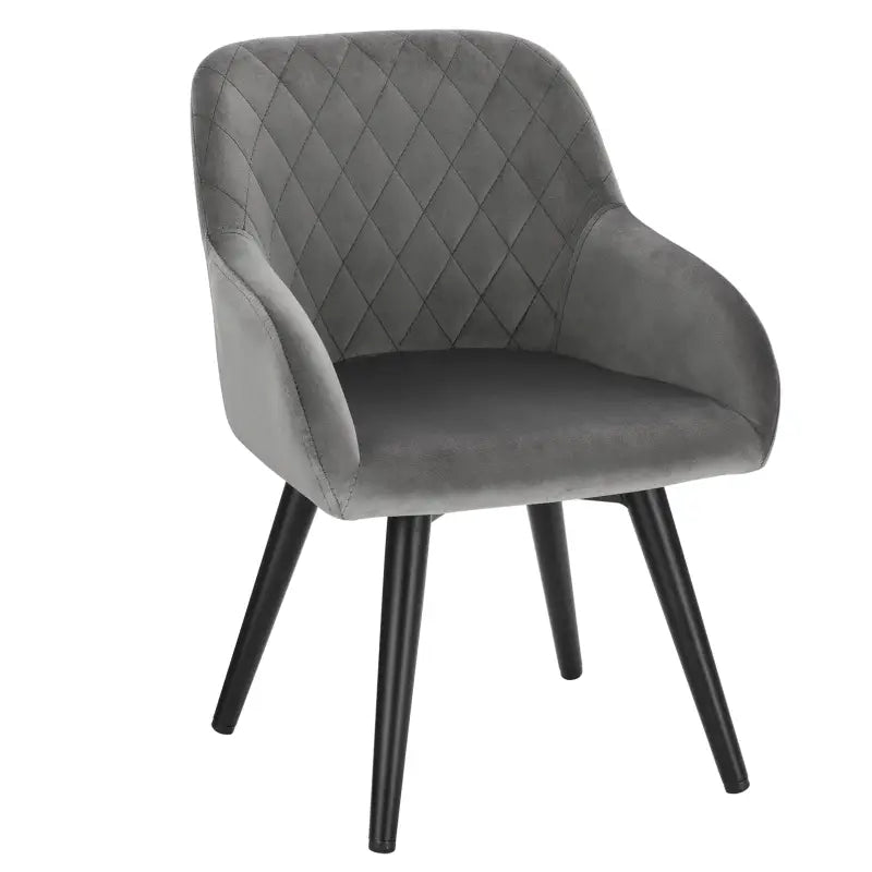 BukkitBow – Kinderstoel Velours en Metaal – Grijs – Ergonomisch en Stevig – 37,5x38x55 cm