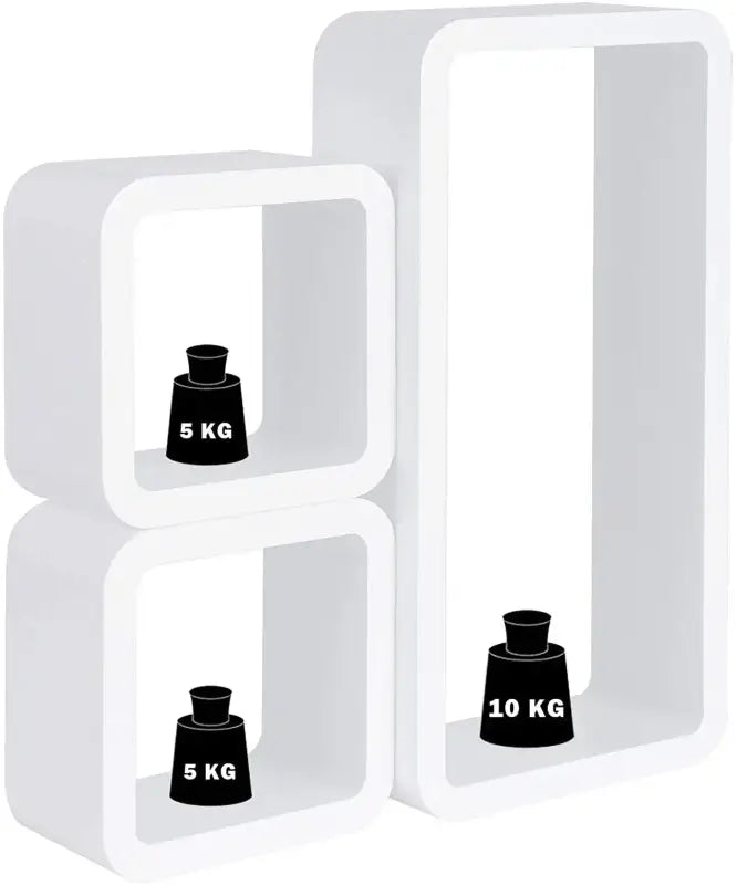 BukkitBow - Kubus Planken (3-Delig) - Set van 3 Wandplanken - Boekenplank voor Kinderkamer