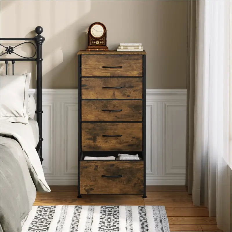 BukkitBow - Ladekast - Gefabriceerd Hout - 5 Stoffen Lades - Lichtgewicht - Stabiel - Multifunctioneel