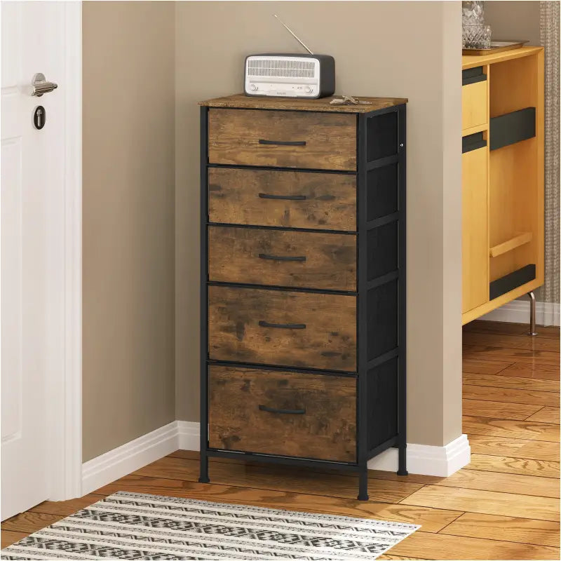 BukkitBow - Ladekast - Gefabriceerd Hout - 5 Stoffen Lades - Lichtgewicht - Stabiel - Multifunctioneel