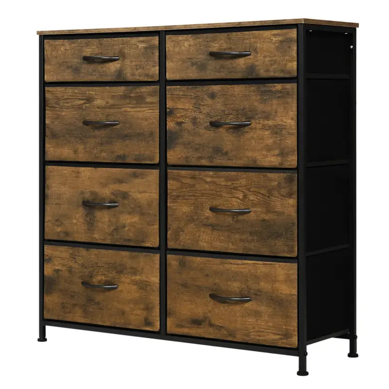 BukkitBow - Ladekast - Gefabriceerd Hout en Metaal - 8 Stoffen Lades - Industrieel - Multifunctioneel