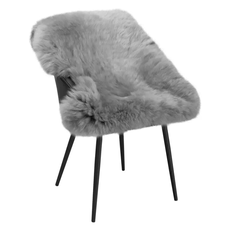 BukkitBow - Lamsvacht / Schapenvacht - 95% Polyester - Verschillende Maten - Licht Grijs - 6cm Dik - Wasbaar