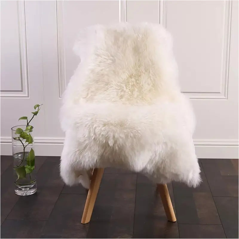 BukkitBow - Lamsvacht / Schapenvacht - 95% Polyester - Verschillende Maten - Wit - 6cm Dik - Wasbaar