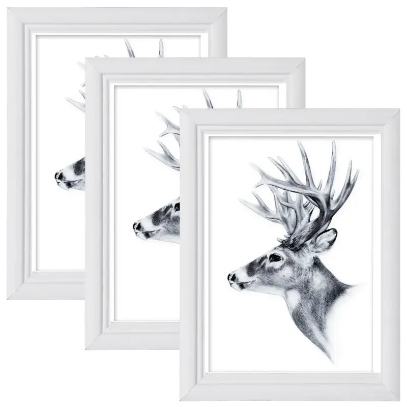 BukkitBow - Massief Houten Fotolijst - Diverse Maten - Modern Ontwerp - 5-Delig Set Fotolijsten