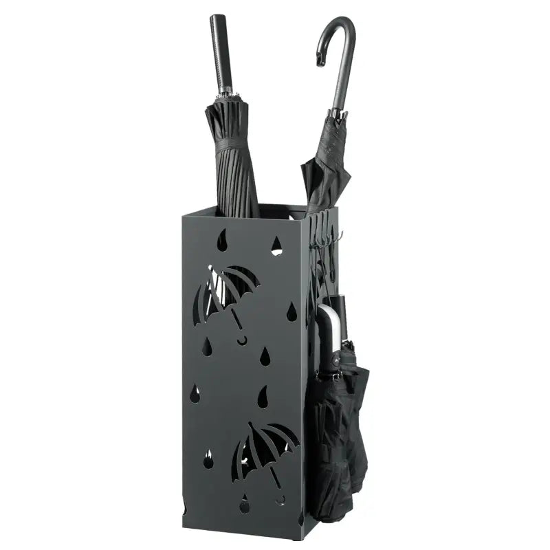 BukkitBow - Metalen Paraplustandaard - Roestvrij en Duurzaam - met Paraplu en Regendruppels Ontwerp - Multifunctioneel Gebruik - 20x20x49cm