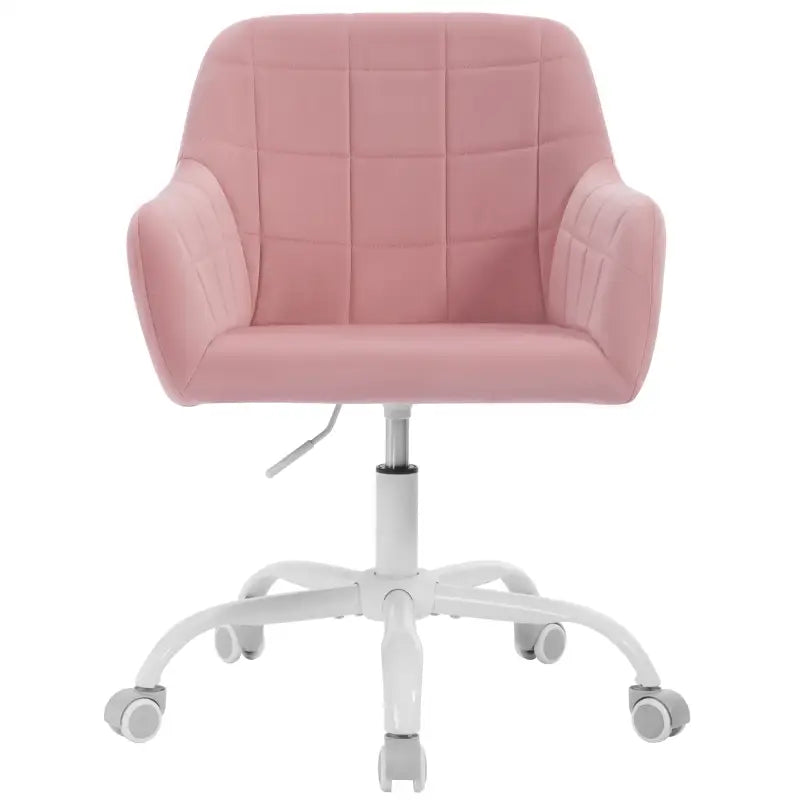 BukkitBow - Moderne Bureaustoel op Wielen - Linnen/Velvet met Metaal/Schuim - Verstelbare Hoogte en 360° Draaibaar