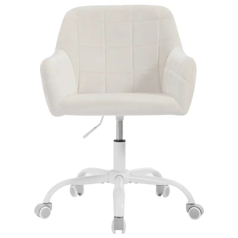 BukkitBow - Moderne Bureaustoel op Wielen - Linnen/Velvet met Metaal/Schuim - Verstelbare Hoogte en 360° Draaibaar