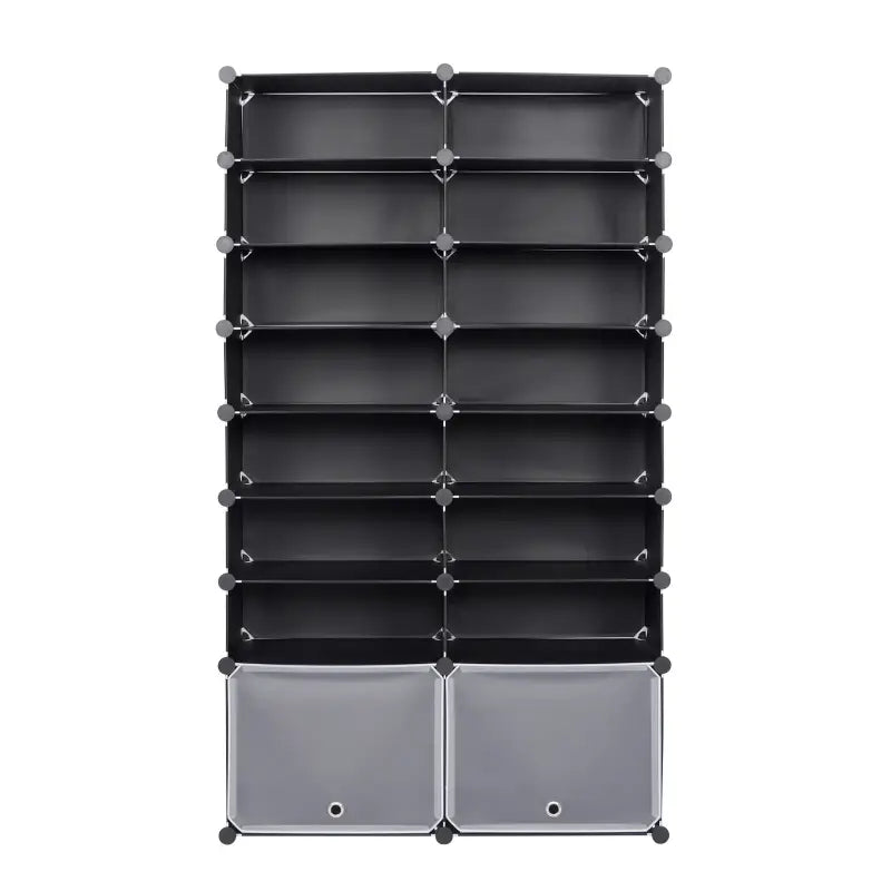 BukkitBow - Multifunctionele Opbergkast / Schoenenkast - Stalen Structuur - met 2 Deuren - 94x35x160cm