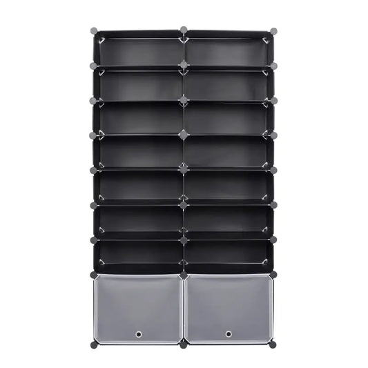 BukkitBow - Multifunctionele Opbergkast / Schoenenkast - Stalen Structuur - met 2 Deuren - 94x35x160cm