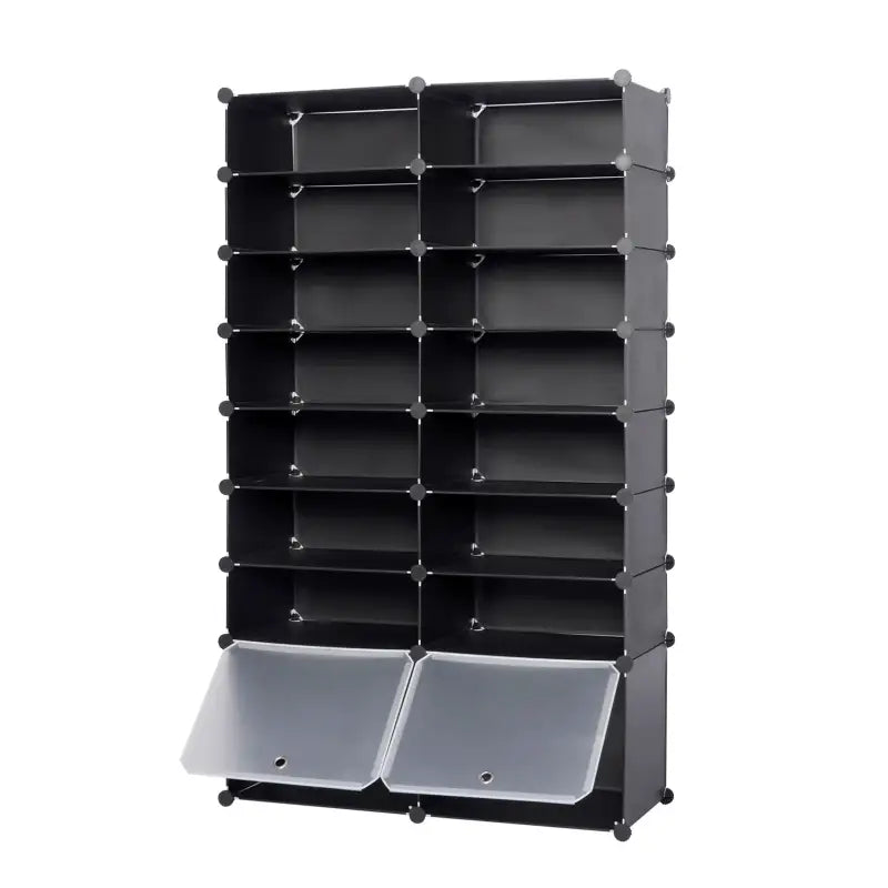 BukkitBow - Multifunctionele Opbergkast / Schoenenkast - Stalen Structuur - met 2 Deuren - 94x35x160cm