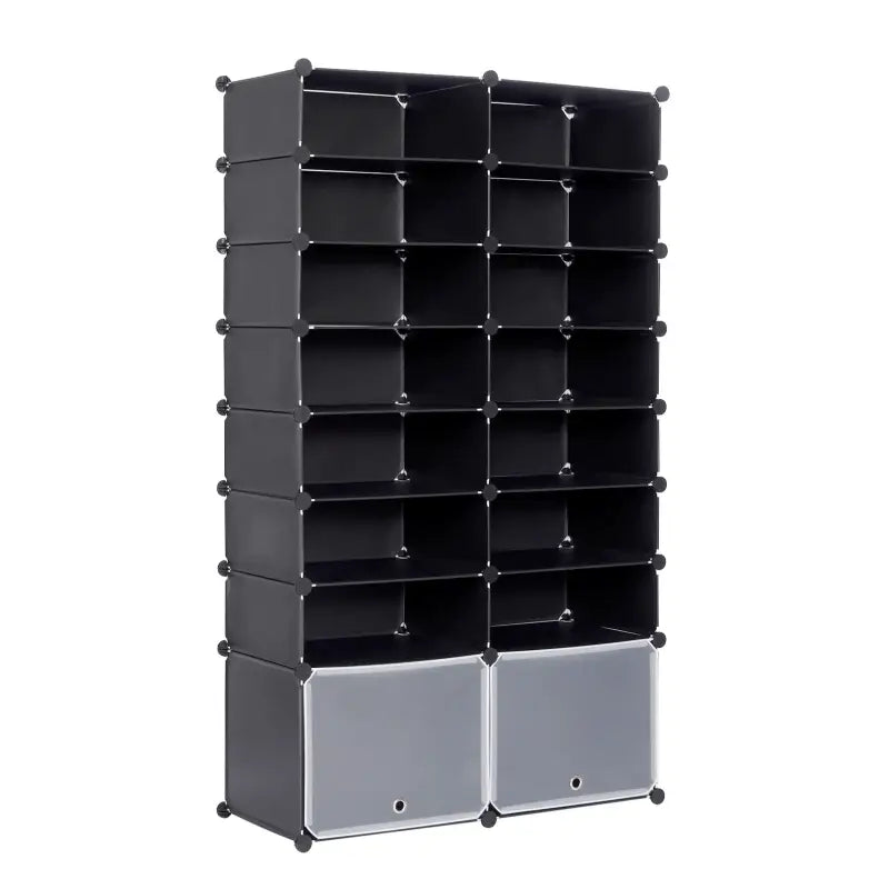 BukkitBow - Multifunctionele Opbergkast / Schoenenkast - Stalen Structuur - met 2 Deuren - 94x35x160cm