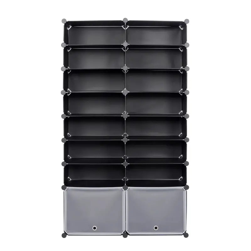 BukkitBow - Multifunctionele Opbergkast / Schoenenkast - Stalen Structuur - met 2 Deuren - 94x35x160cm