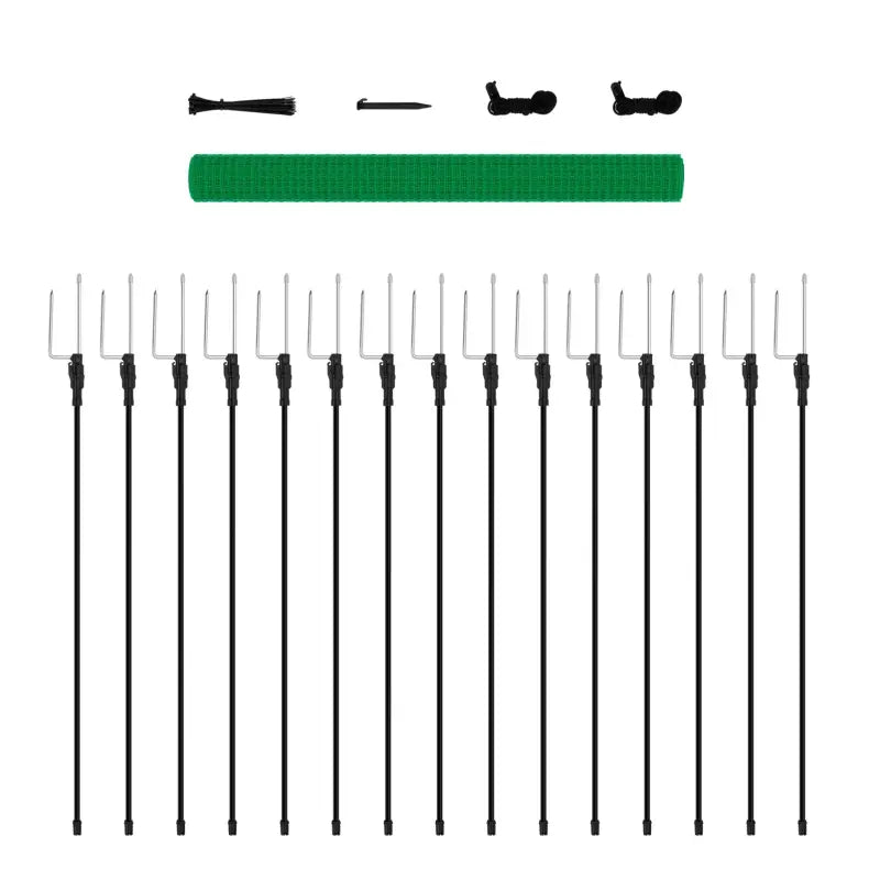 BukkitBow - Pluimveenet - Tuinhek - Campinghek - Afzethek - 53 g/m² PE - Groen
