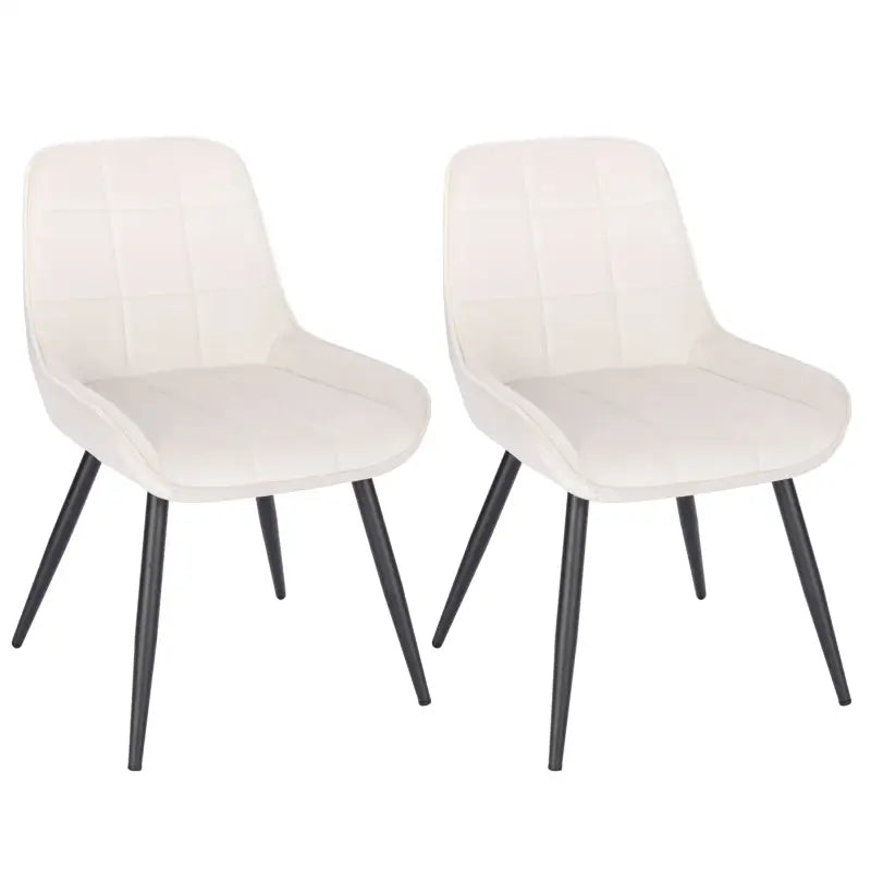 BukkitBow – Set van 2 Eetkamerstoelen – Fluweel of Kunstleer en Metalen Frame – 81,5 cm Hoogte – Modern Design