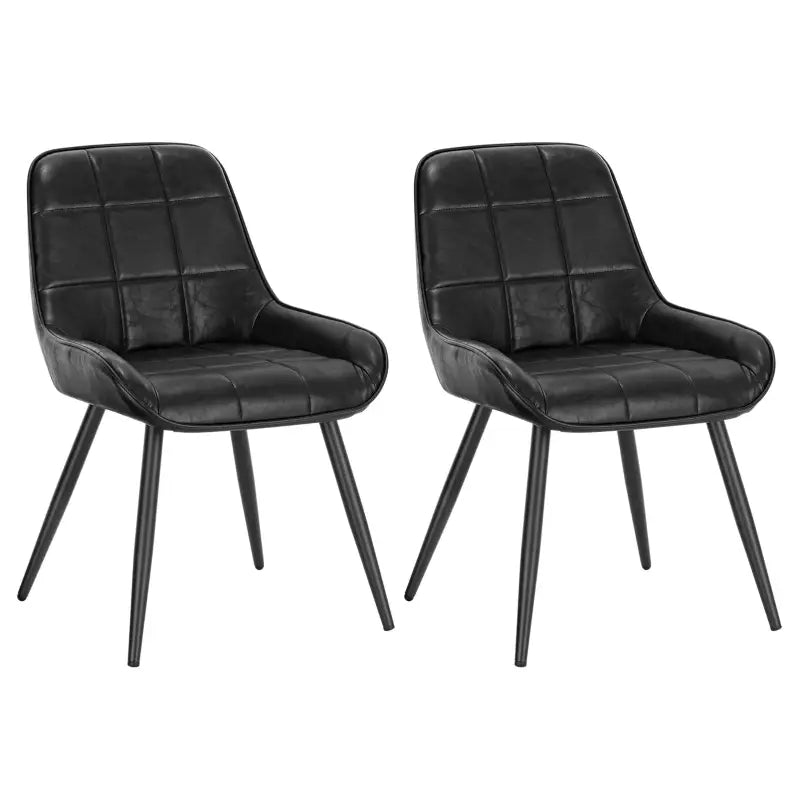 BukkitBow – Set van 2 Eetkamerstoelen – Fluweel of Kunstleer en Metalen Frame – 81,5 cm Hoogte – Modern Design