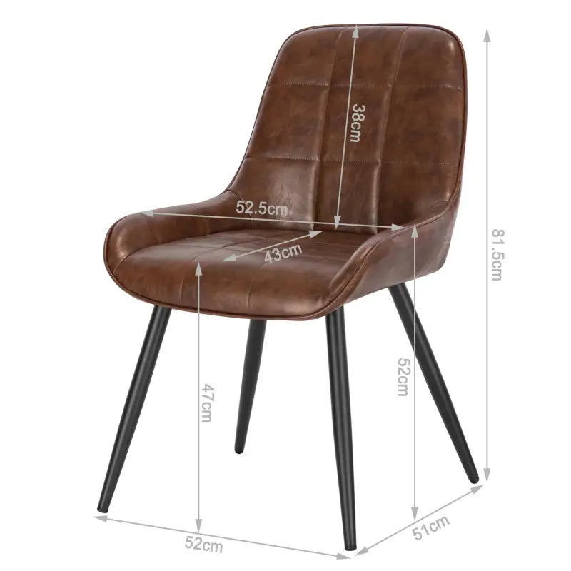 BukkitBow – Set van 2 Eetkamerstoelen – Fluweel of Kunstleer en Metalen Frame – 81,5 cm Hoogte – Modern Design